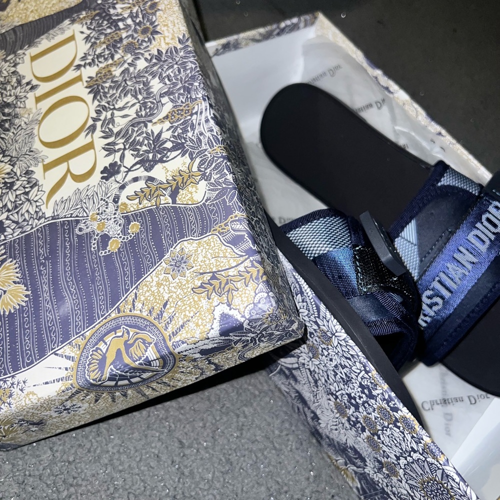 Dior Navy and Black Sandals